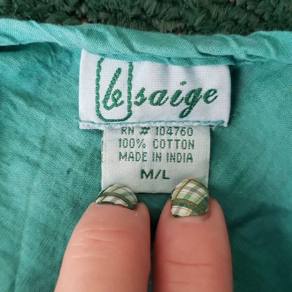 2 pc Purple & Teal BoHo style outfit - M/L - Picture 7 of 8